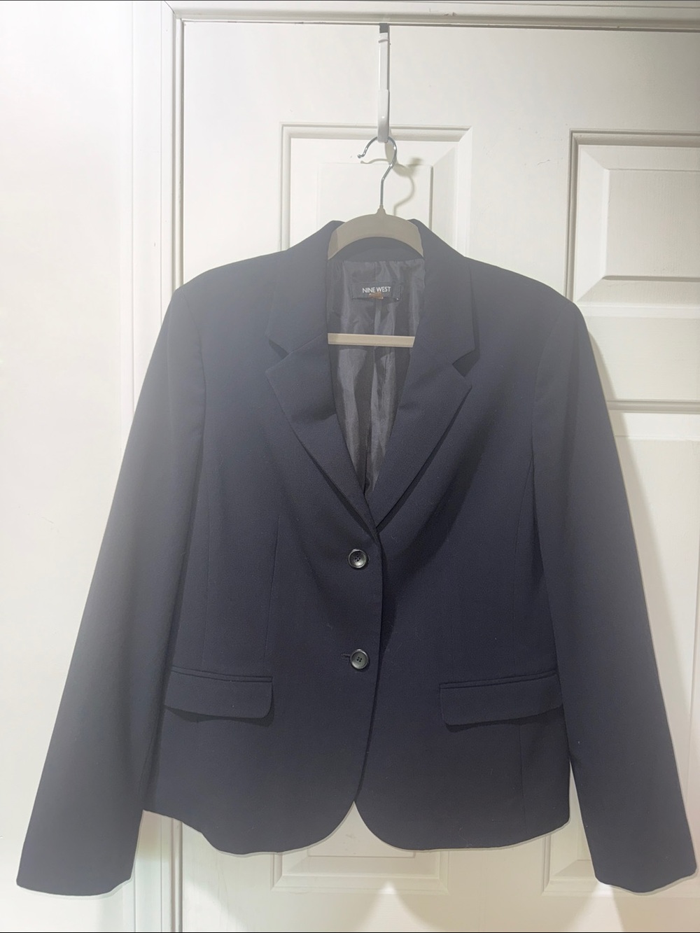 Nine West Black Women's Two-Button Tailored Blazer